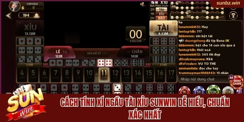 cách tính xí ngầu Tài xỉu